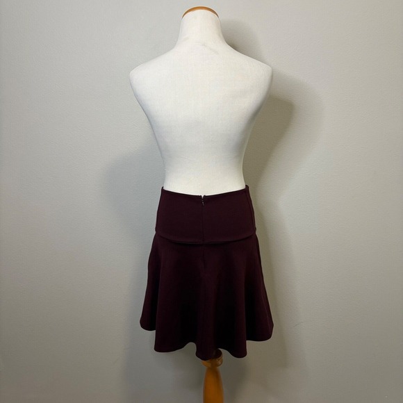 Victoria's Secret Burgundy Cutout Skirt High‎ Waist Cutout Mini Flared A-Line XS - Picture 3 of 7